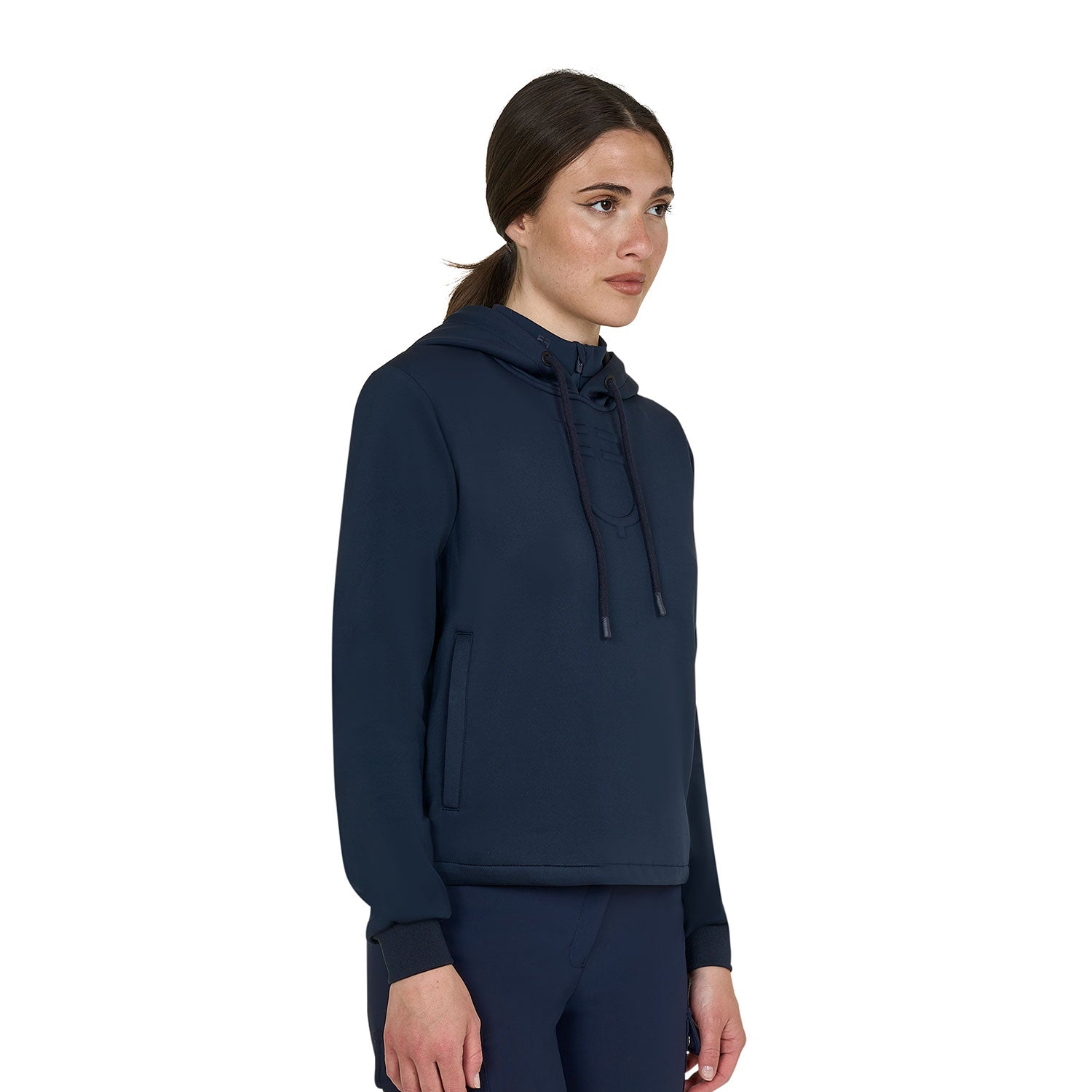Equestro women's cut out hoodie - Colore NAVY BLAZER (19-3923)