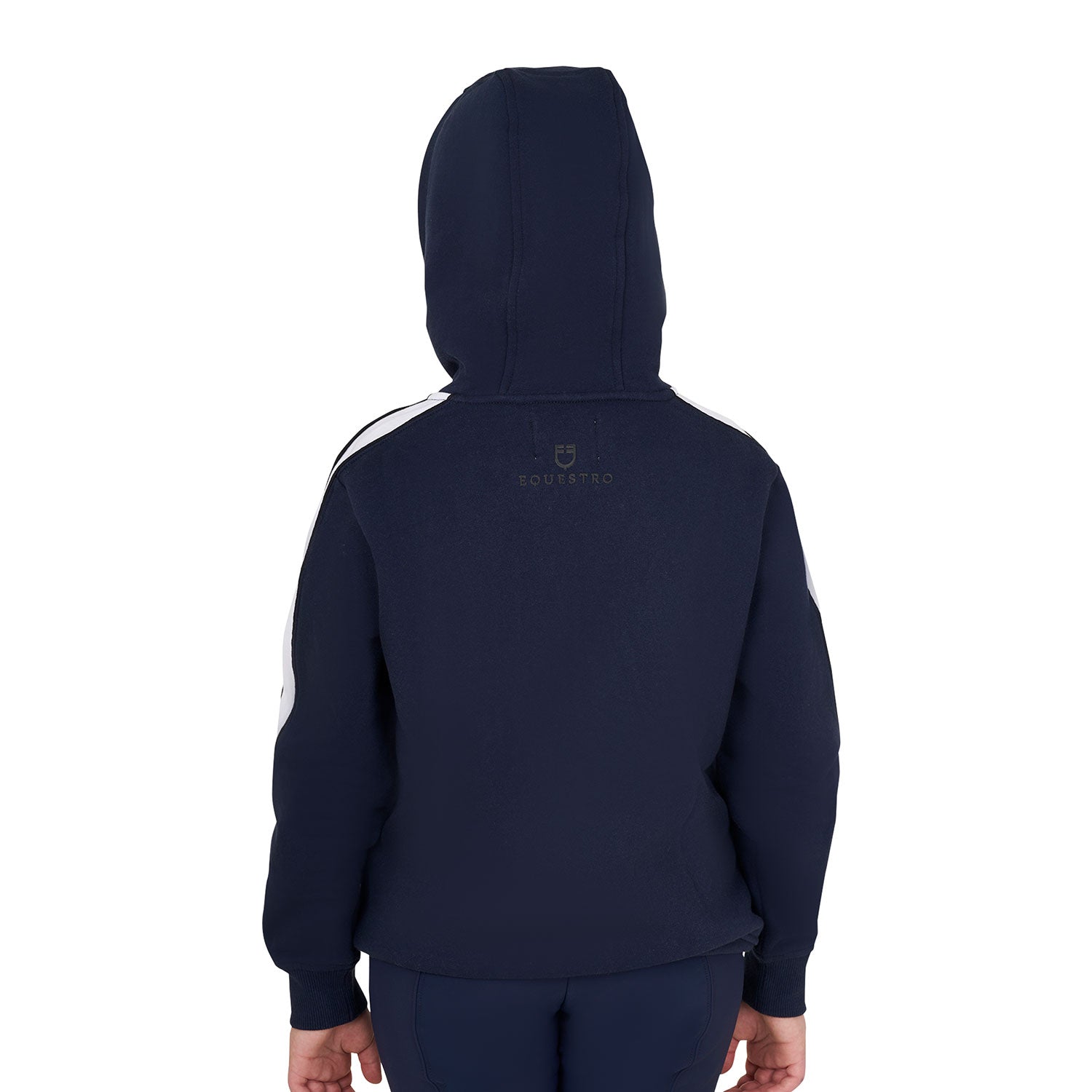 Equestro girl's cotton fleece hoodie zip - Colore NAVY BLAZER (19-3923)