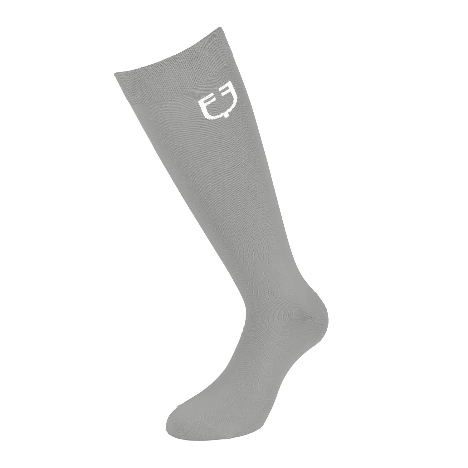Equestro unisex light basic sock - Colore FROST GREY (17-0000)/WHITE