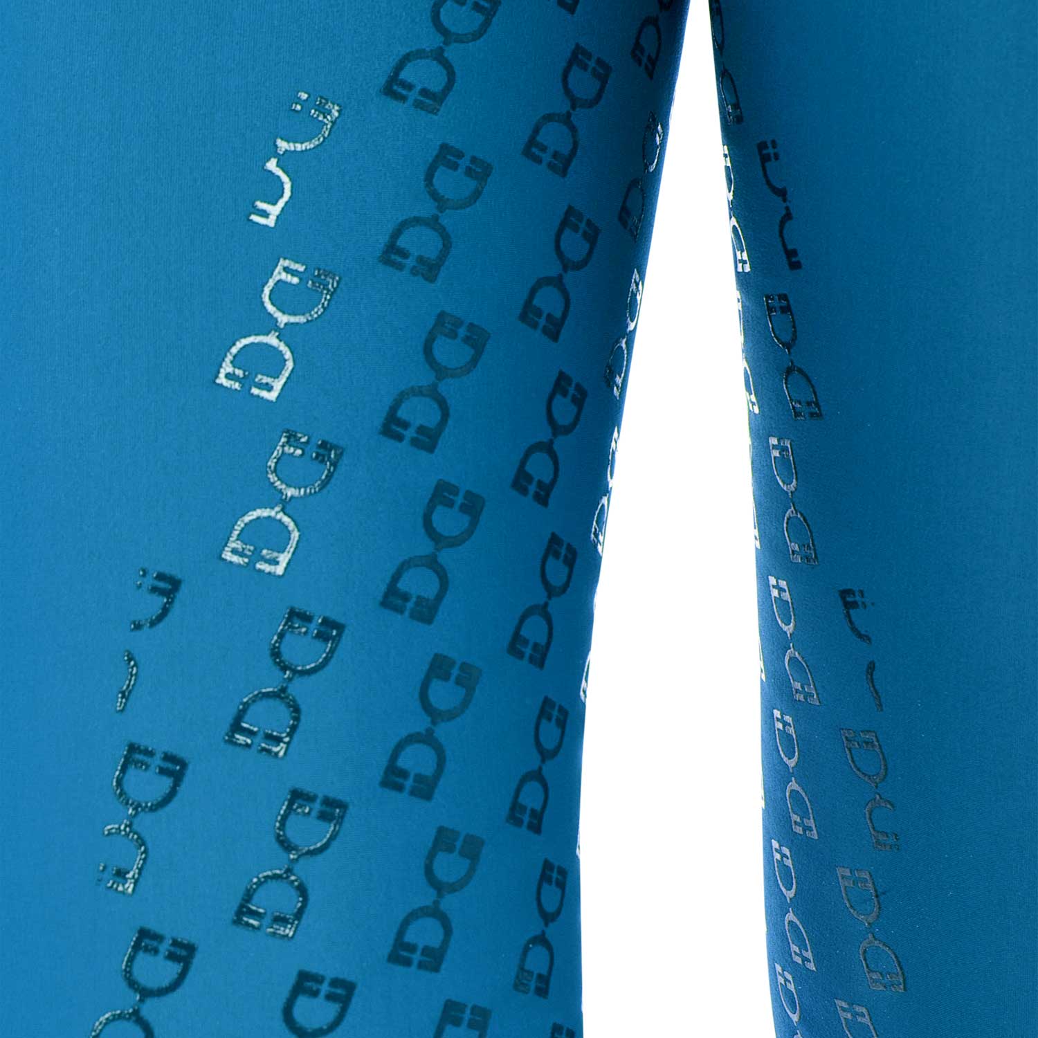 Equestro women's fleece lining classic leggings - Colore BLUE CORAL (19-4526)