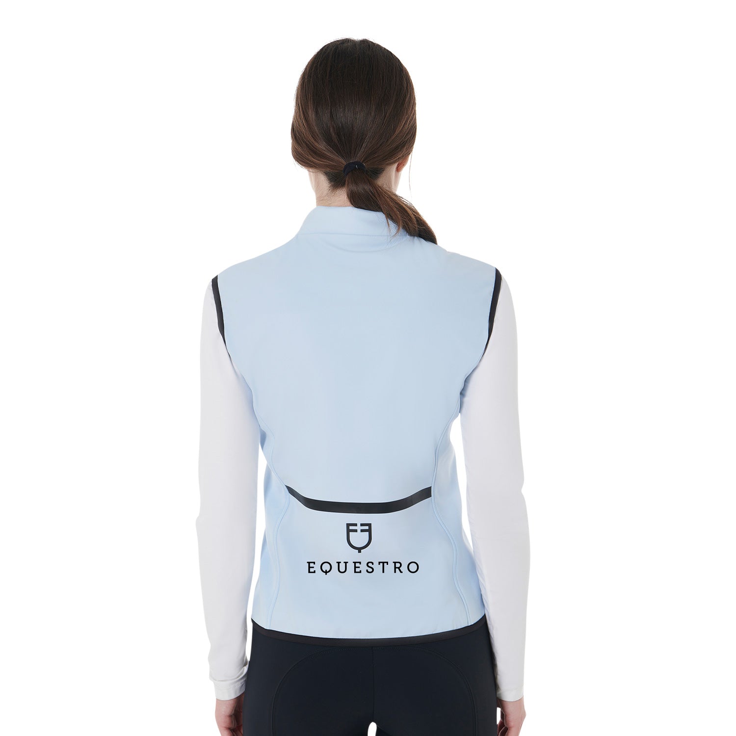 Equestro women's down vest - Colore SKYWAY (14-4112)