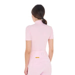 Equestro women's pearl training polo shirt ss zip - Colore BALLERINA (13-2807)