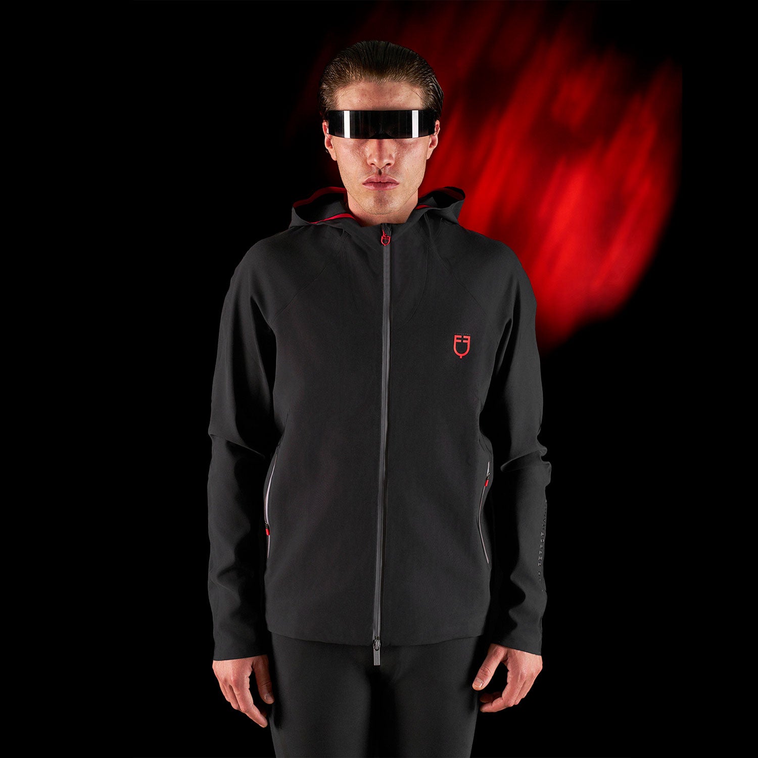 Equestro men's ridertechnology technical hoodie - Colore BLACK