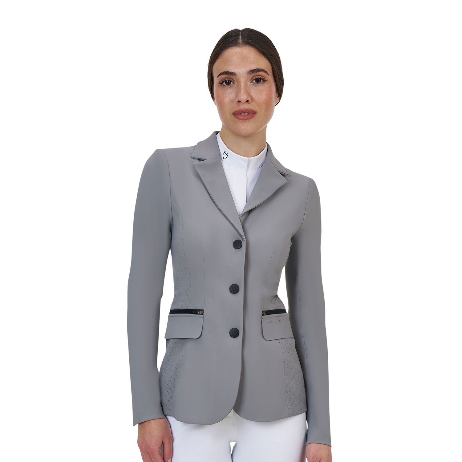 Equestro women's ridertechnology competition riding jacket - neutra