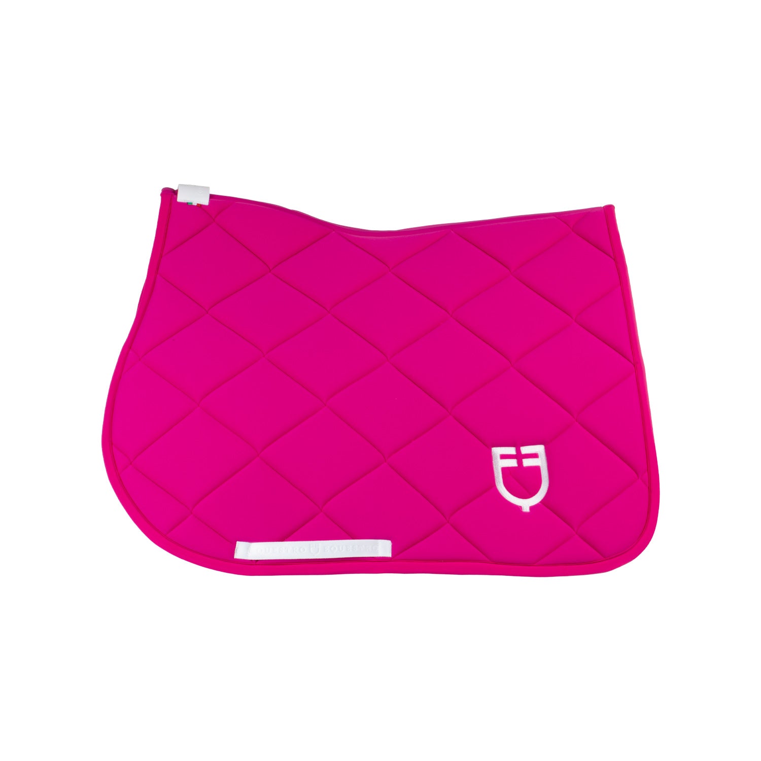 Equestro solid jumping saddle pad - Colore FUCSIA/WHITE