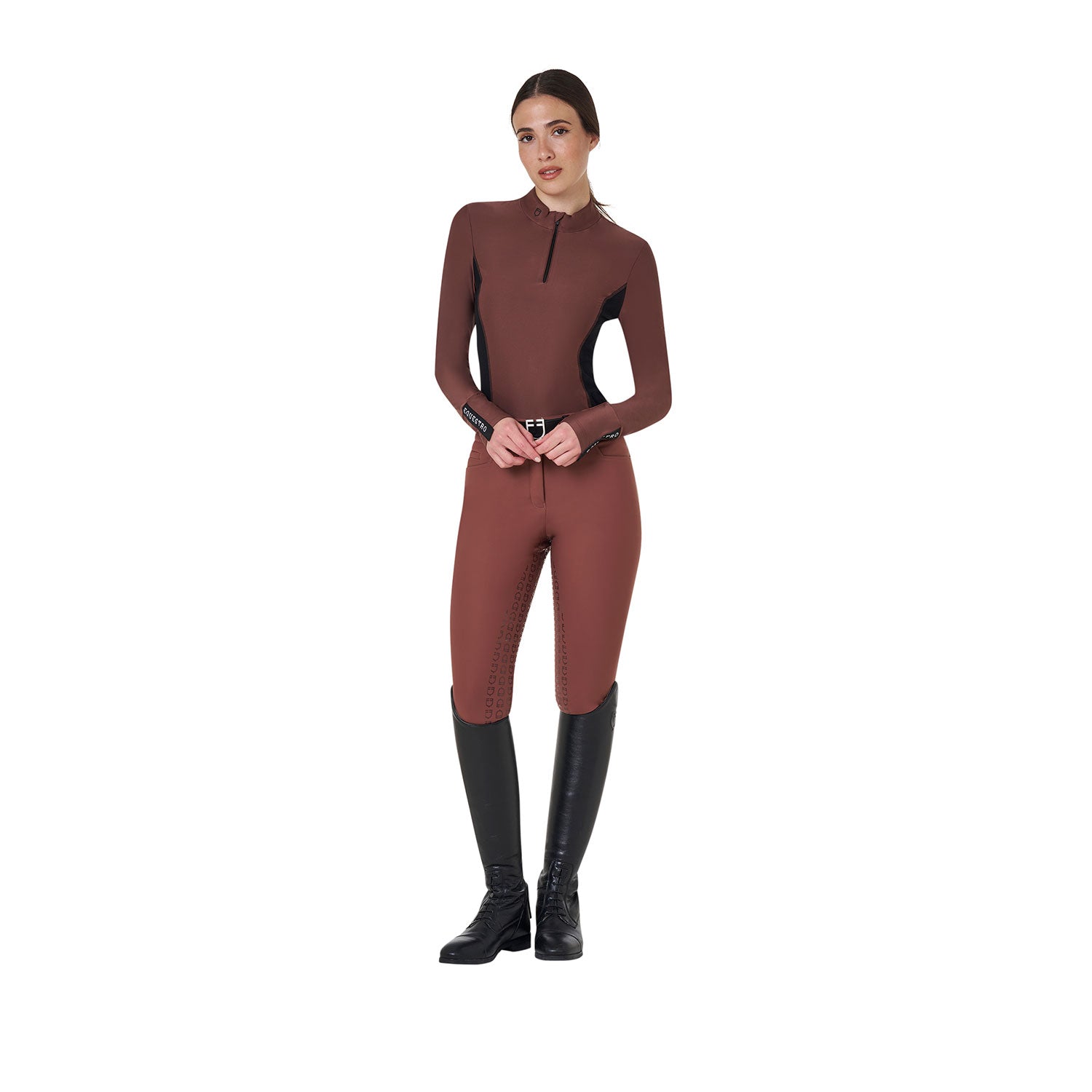 Equestro woman technical training polo - Colore MARRON (18-1415)