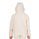 Equestro junior teddy full zip jacket with hood - Colore ANTIQUE WHITE (11-0105)