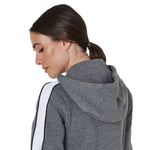 Equestro women's cotton fleece hoodie zip - Colore GREY MELANGE