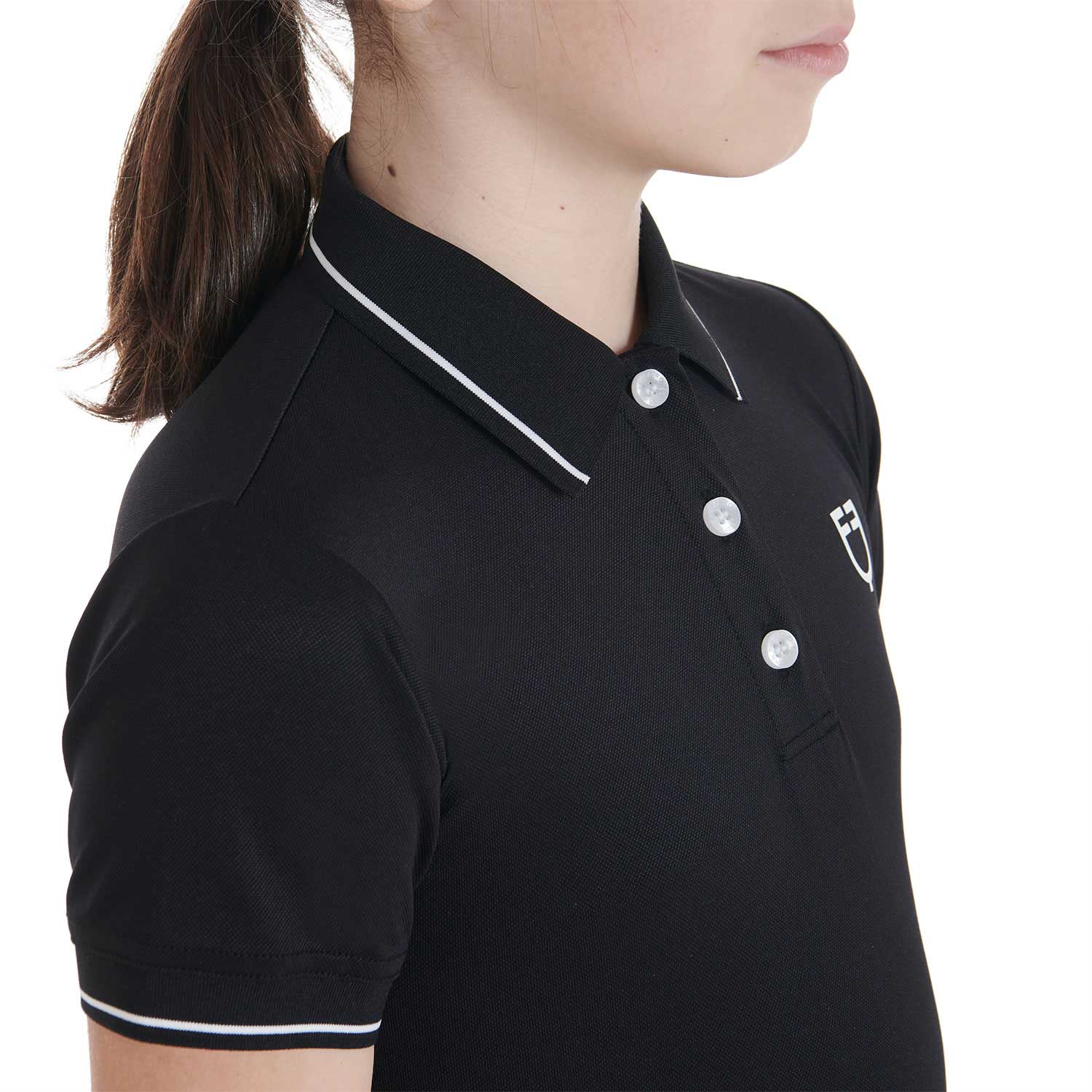 Equestro technical junior training polo - Colore BLACK