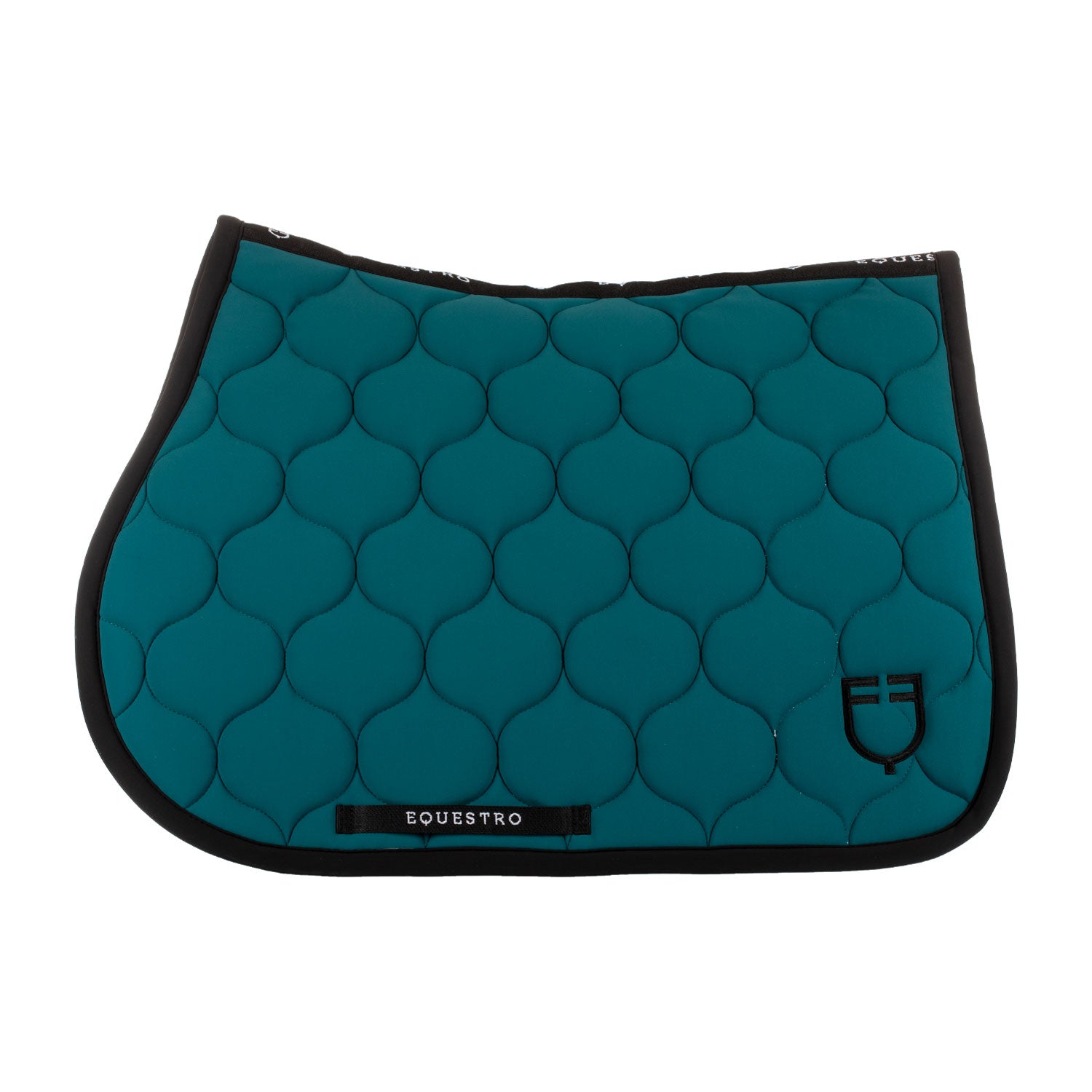 Equestro jumping saddle pad onion jersey black line edition - Colore PETROL (548C)