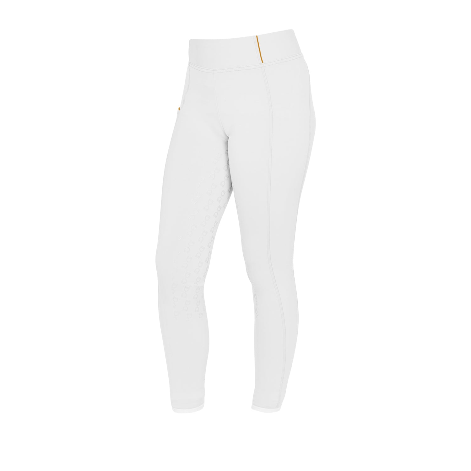 Equestro girl's fleece lining classic leggings - Colore WHITE