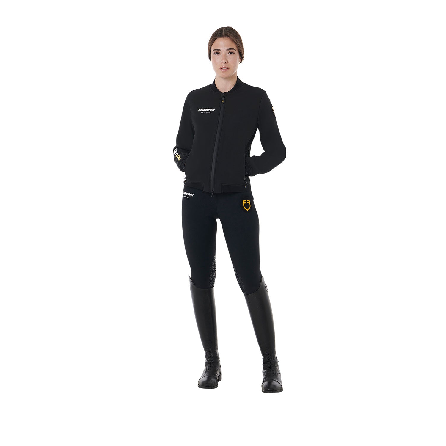 Equestro women's scuderia equestro collection bomber - Colore BLACK