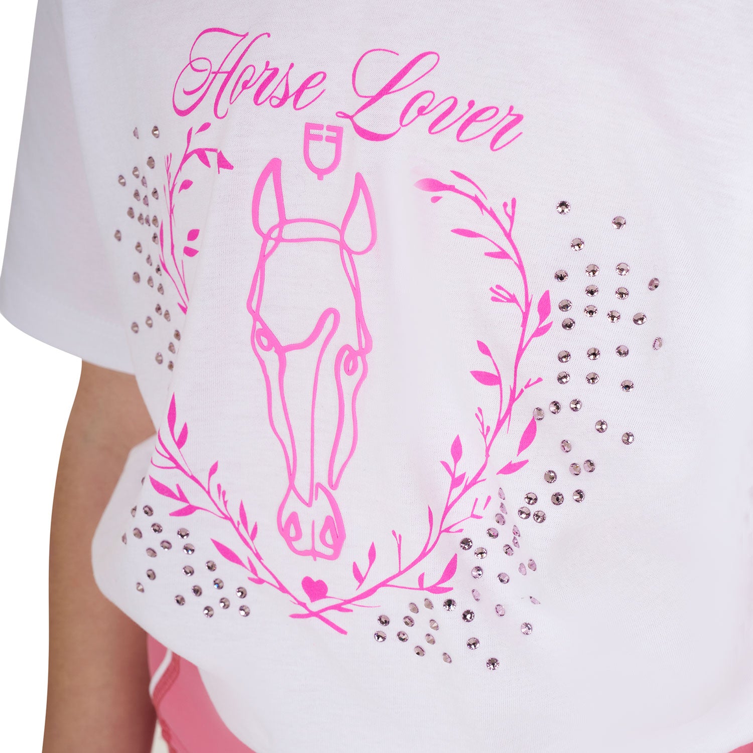 Equestro girl's horse lover cotton t-shirt - Colore WHITE
