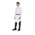 Equestro boy competition jersey ls buttons polo - Colore WHITE/WHITE
