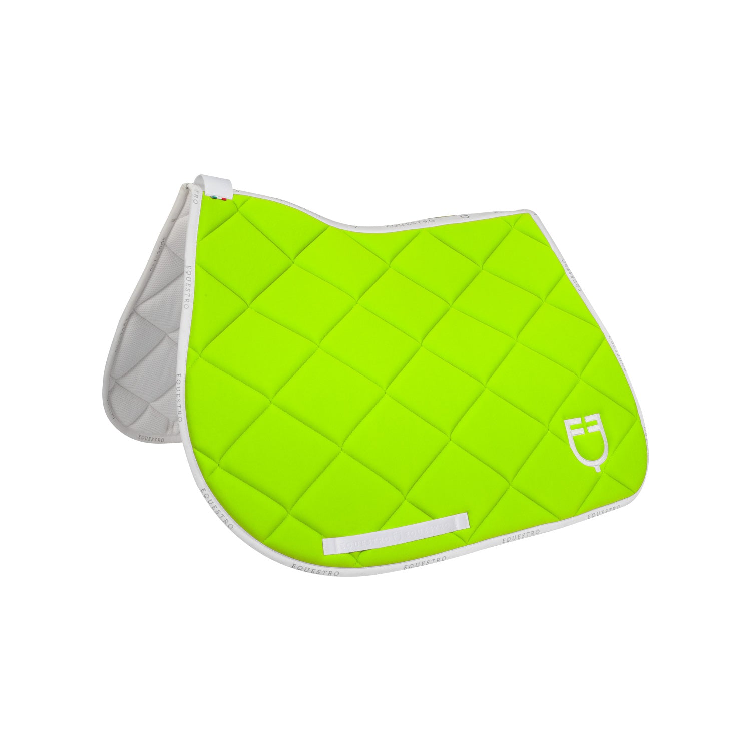 Equestro sottosella modello gp con logo - Colore LIME GREEN/WHITE