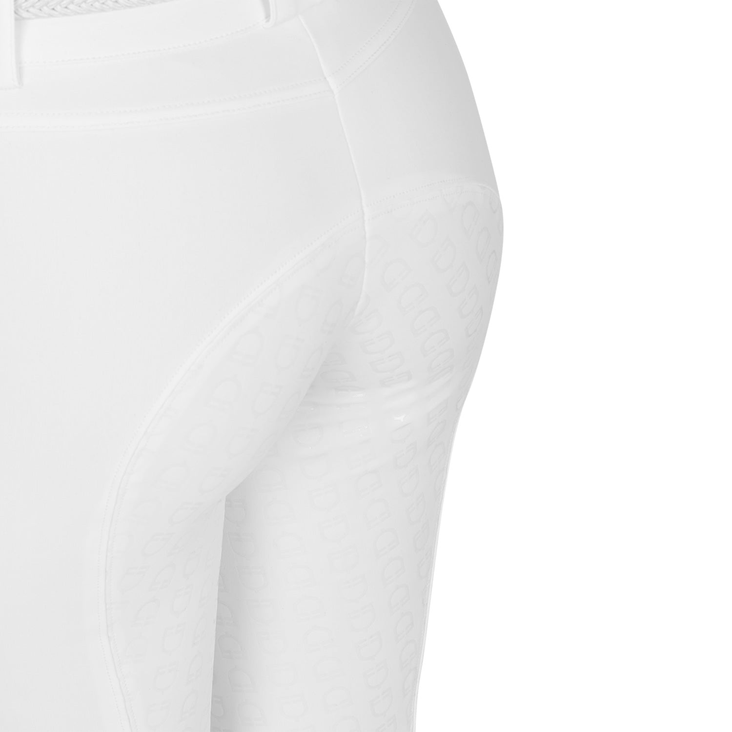 Equestro women's high waist breeches - Colore WHITE