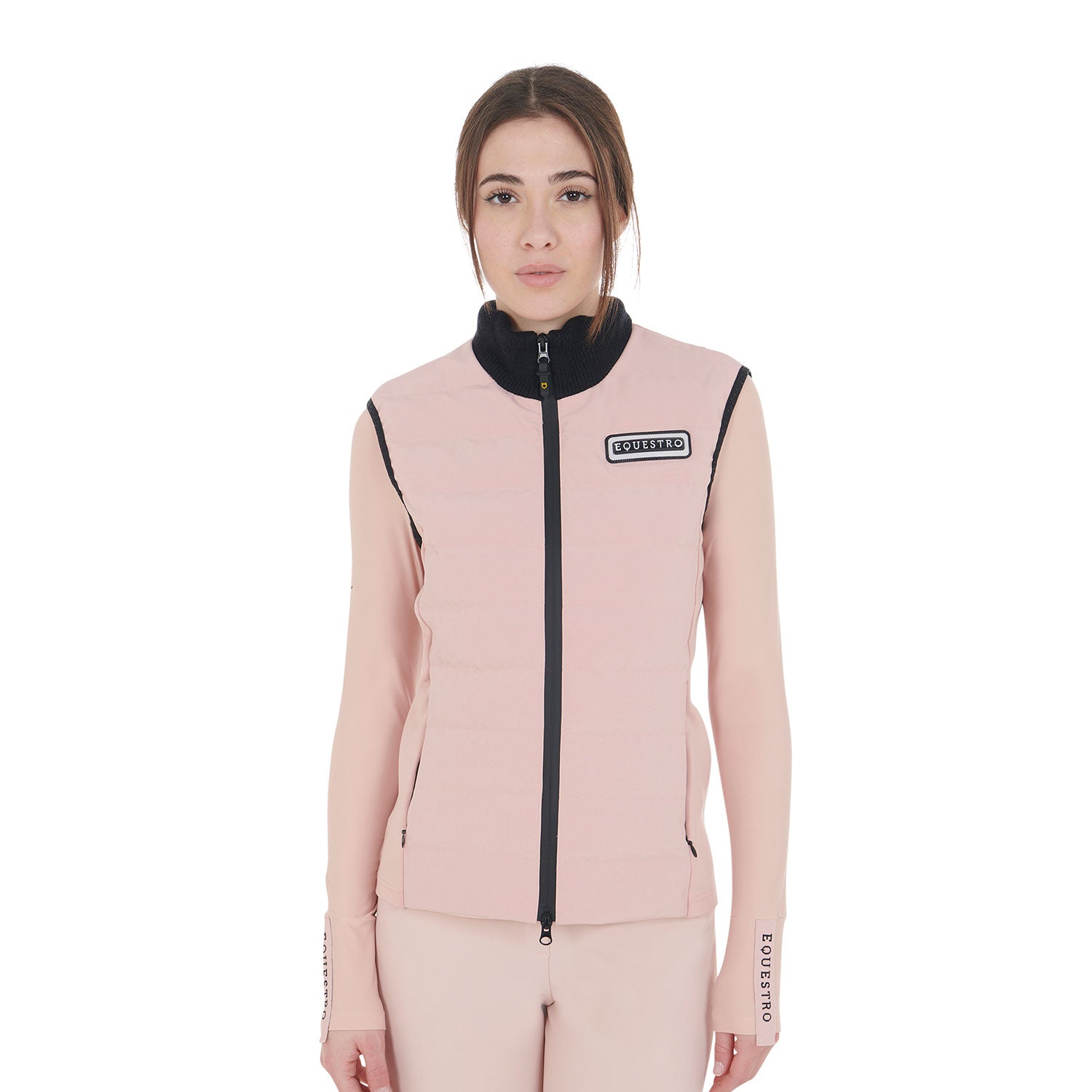 Equestro women's jersey+scuba technical vest - neutra
