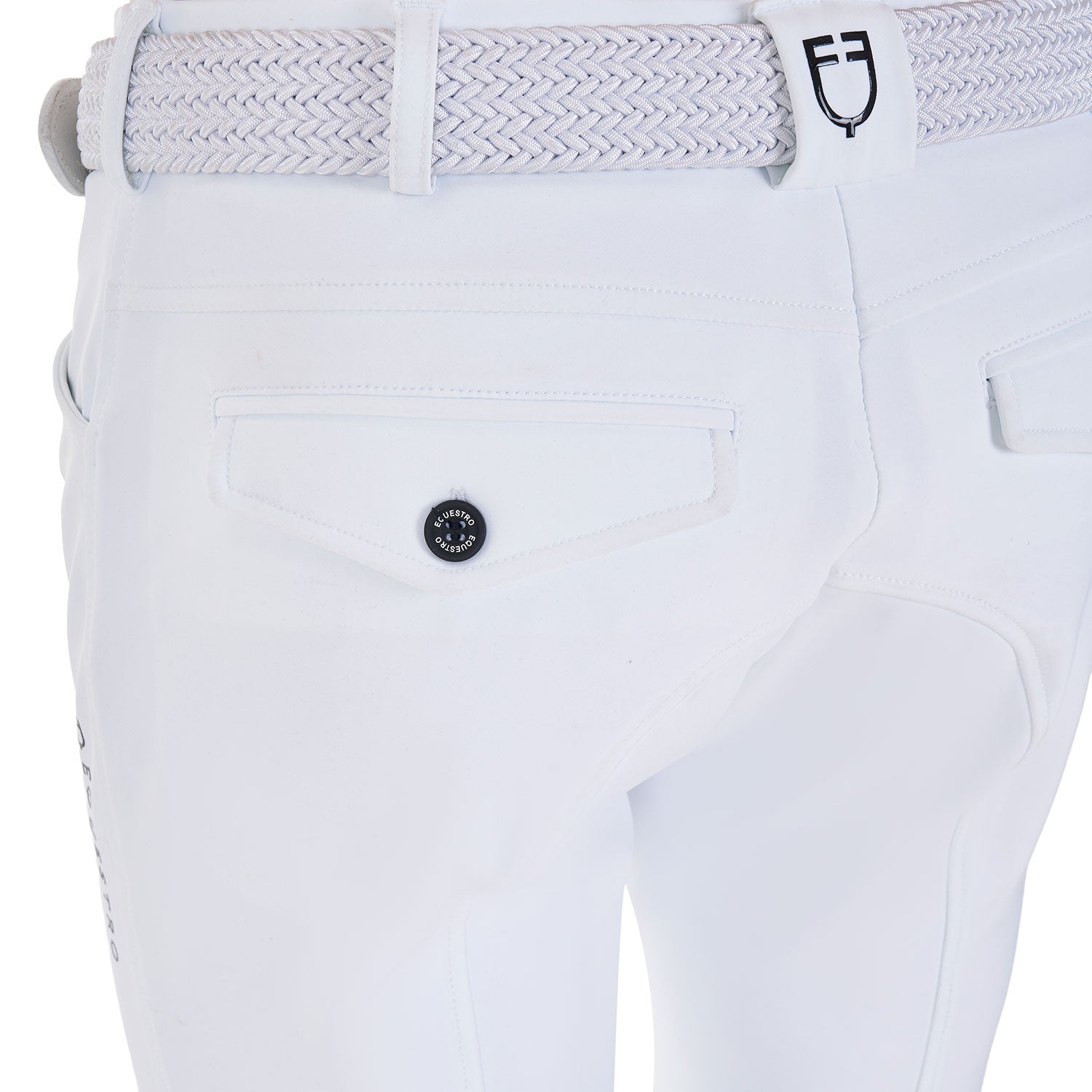 Equestro men's jumping riding breeches - Colore WHITE