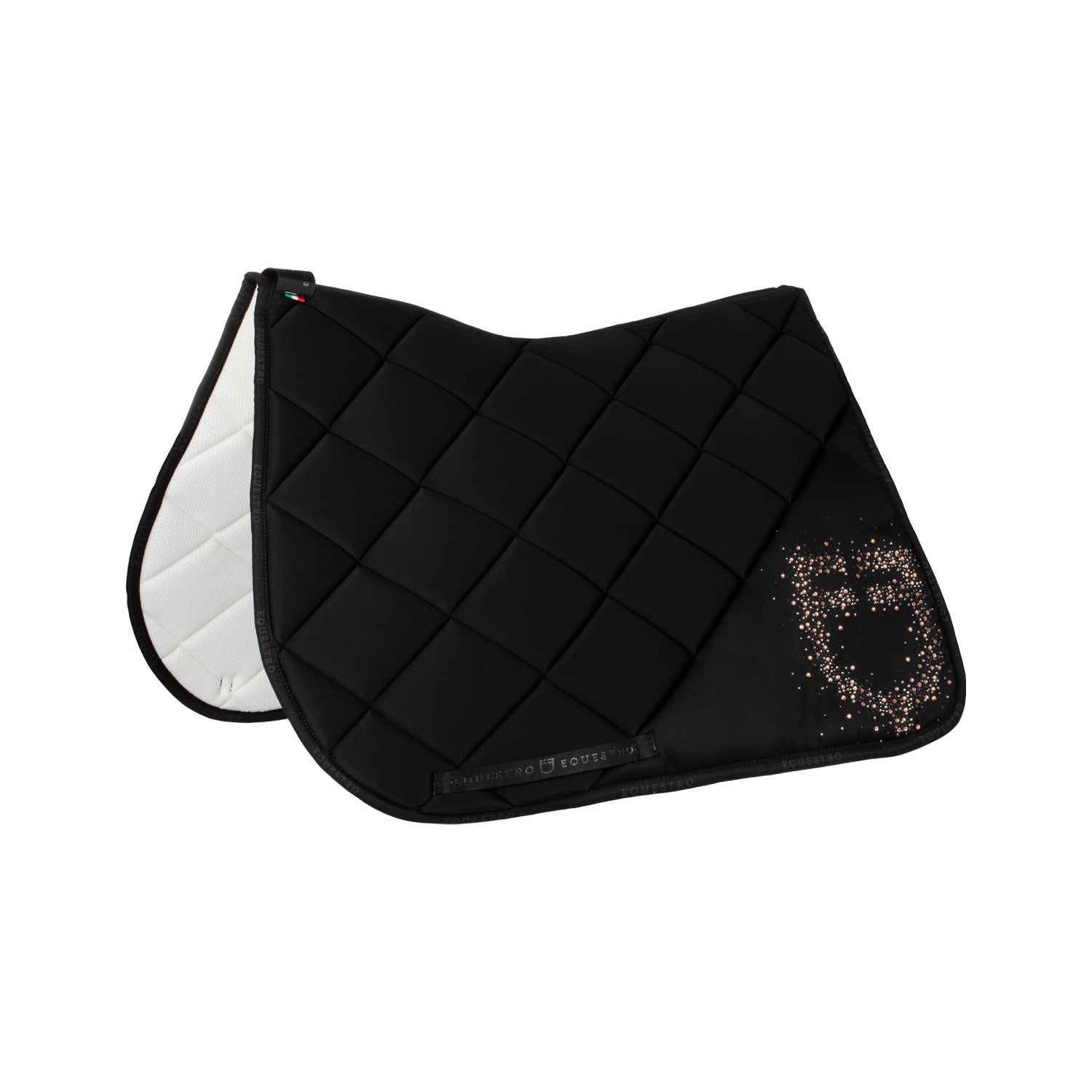Equestro diamond logo jumping saddle pad - neutra