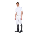 Equestro men's competition polo ss flag buttons equestroxfise - Colore WHITE