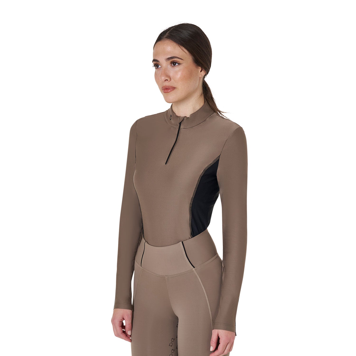 Equestro woman technical training polo - Colore WALNUT (18-1112)