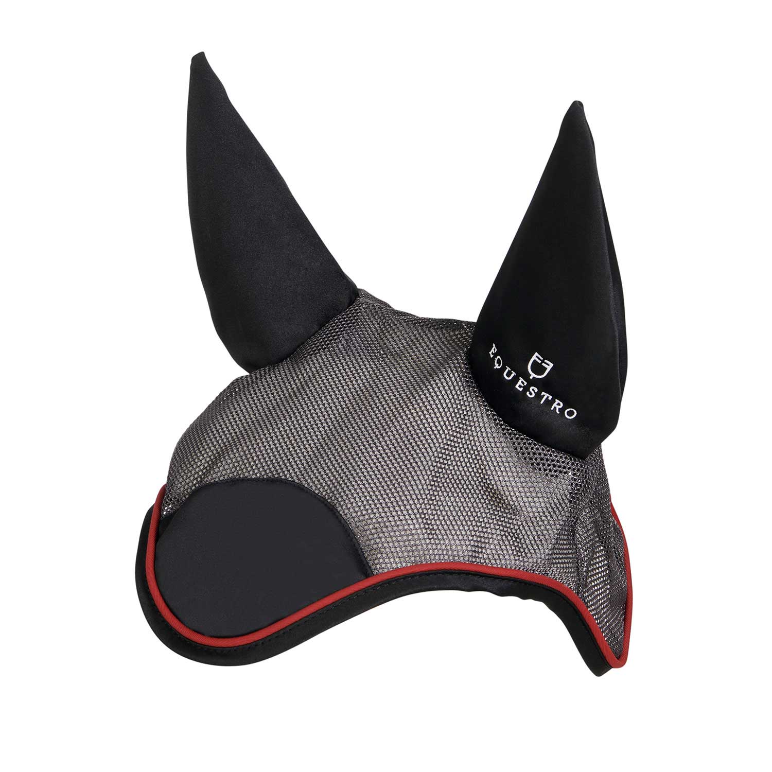 Equestro cuffietta red trim - Colore GREY/RED/BLACK