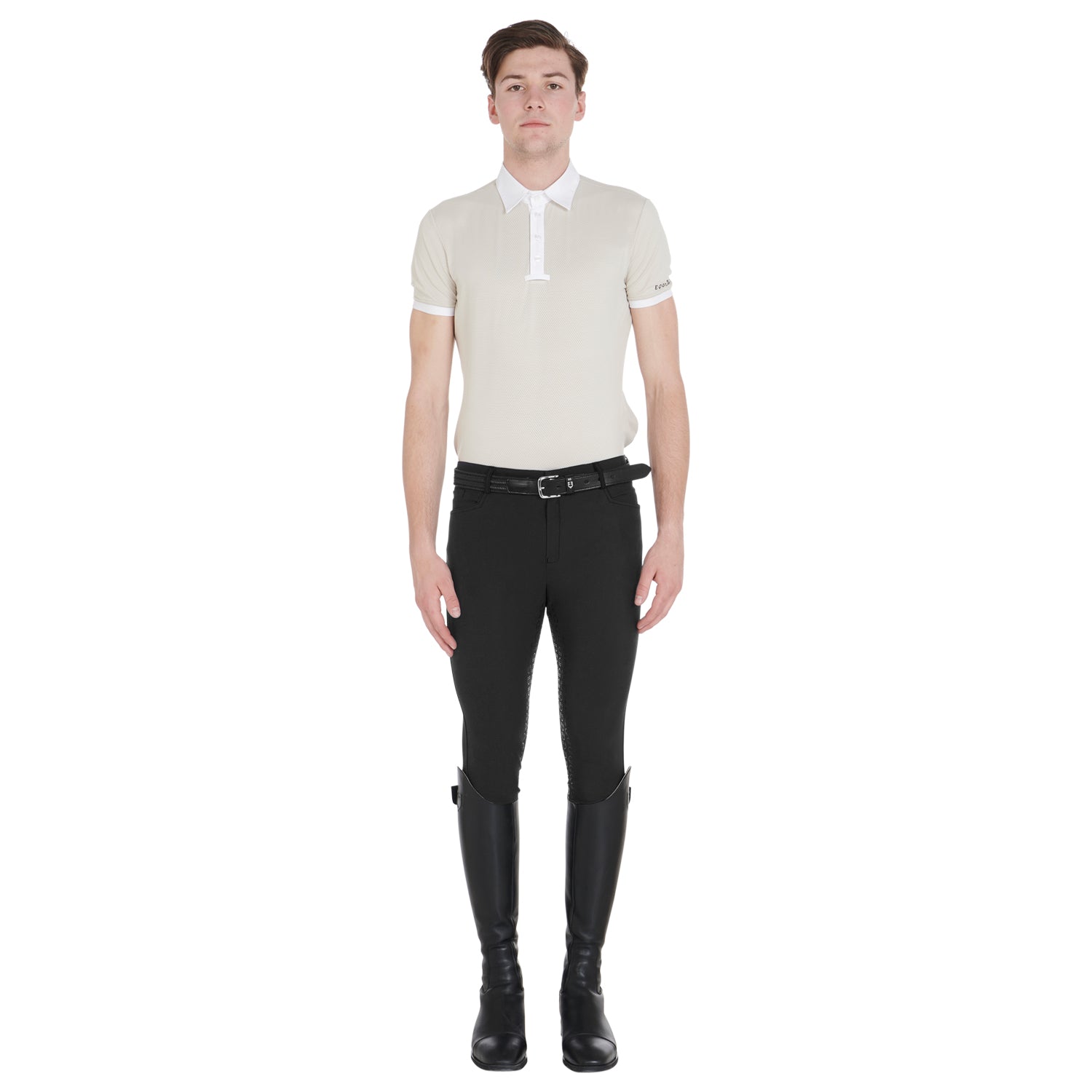 Equestro pantaloni equestro uomo modello aria full grip - Colore BLACK