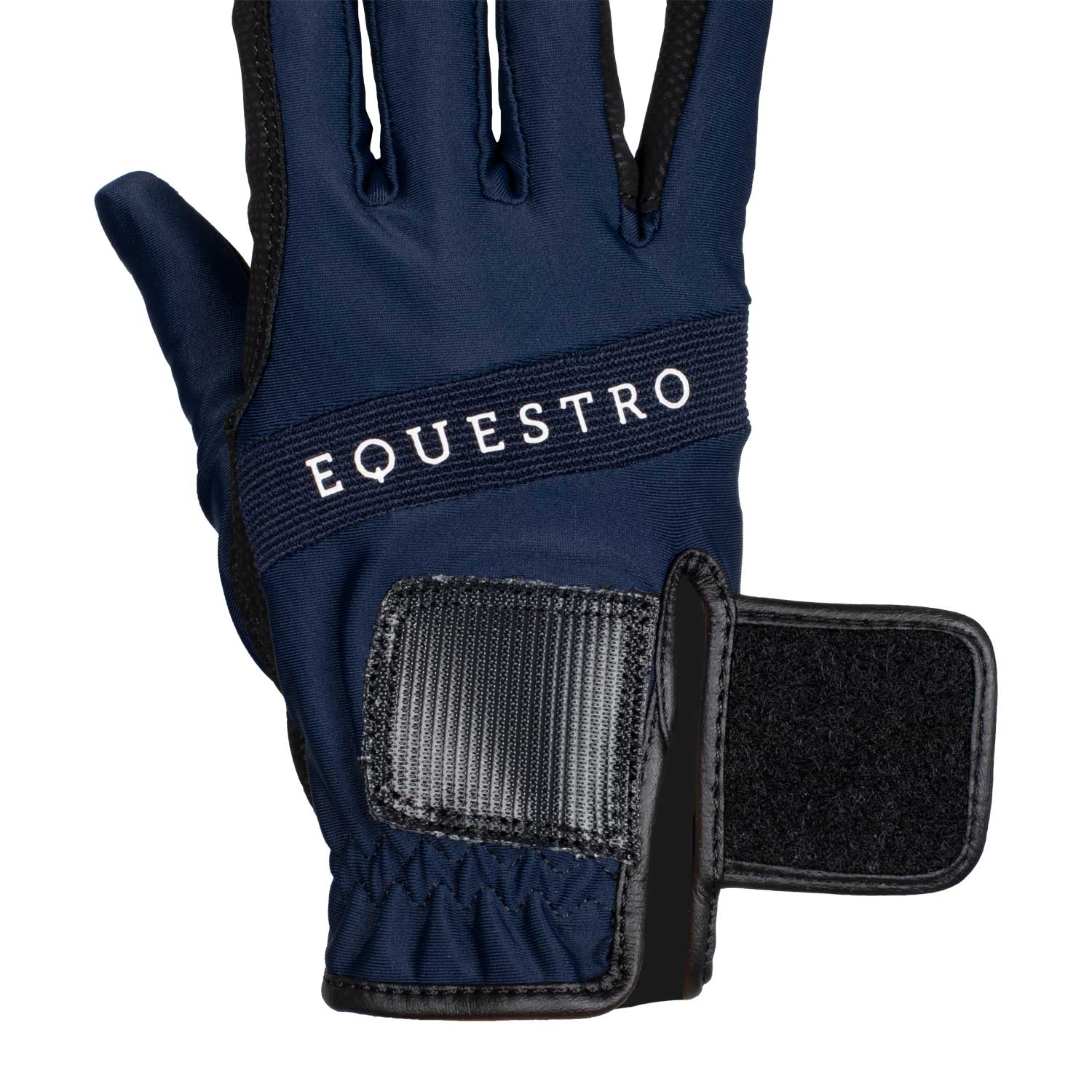Equestro multicolor logo gloves - Colore NAVY/WHITE
