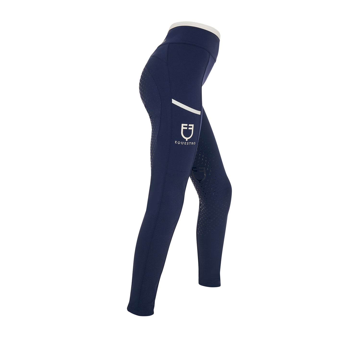 Equestro girl's perforated hybrid training leggings - Colore NAVY BLAZER (19-3923)