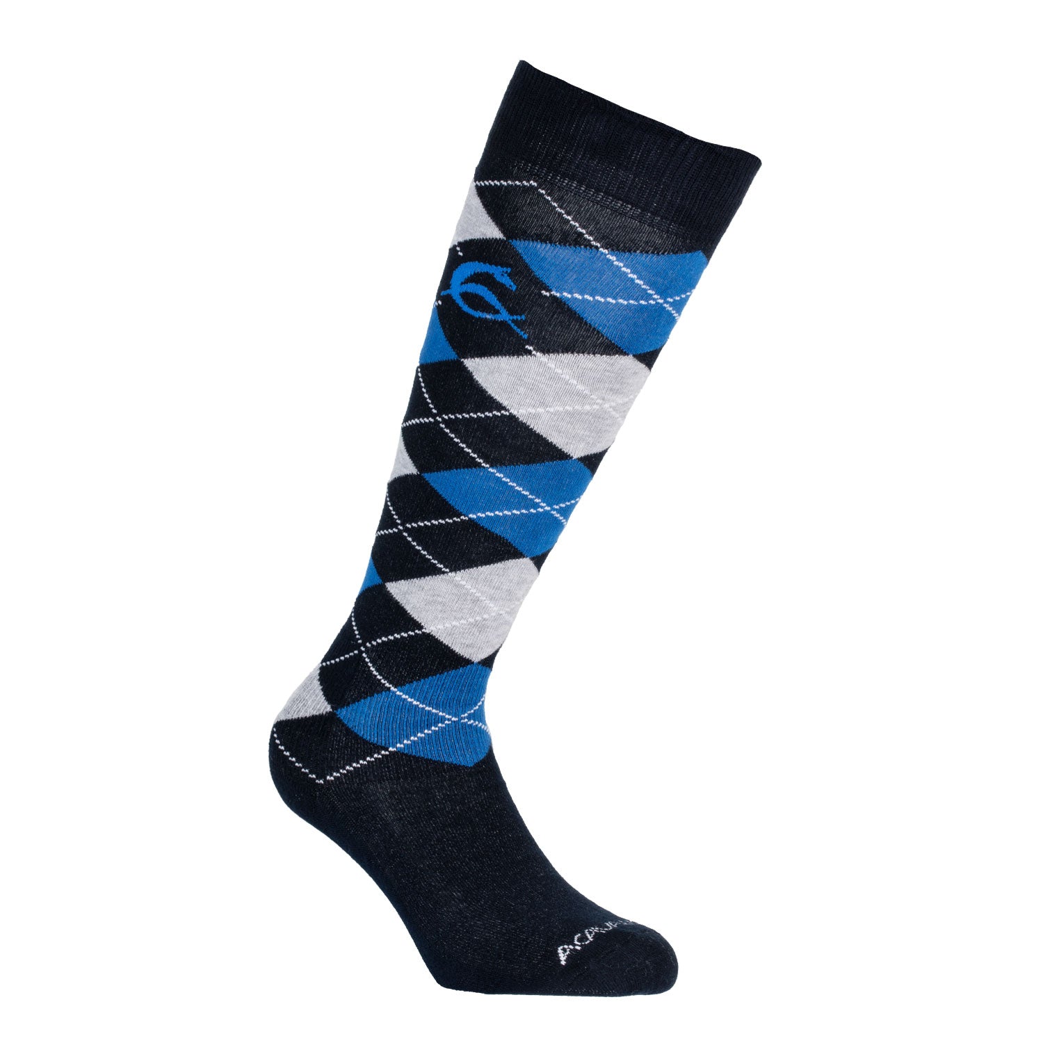Acavallo acavallo cotton socks w/diamond - Colore DARK BLUE W/BLUE & GREY DIAMOND