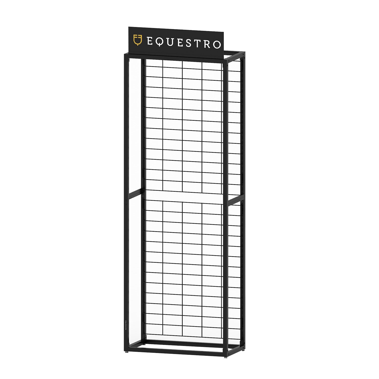 Equestro wall standing main rack 79x40x240cm + wire grid etmps510 - neutra