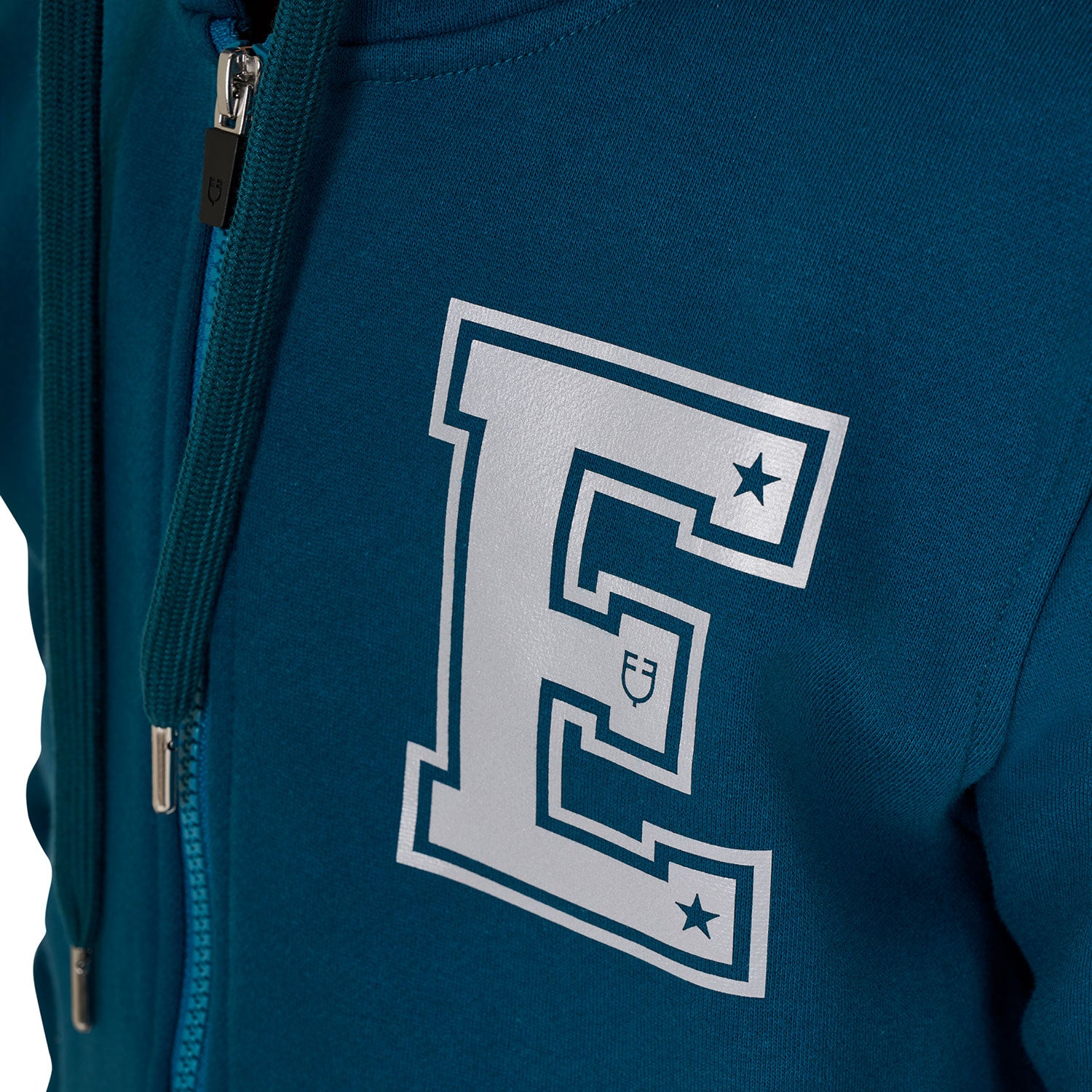 Equestro girl's institutional hoodie - Colore BLUE CORAL (19-4526)