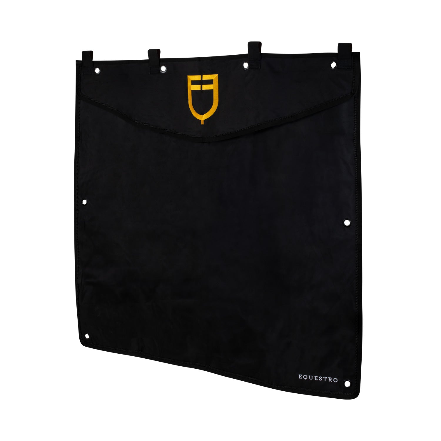 Equestro stable drape with embroidered logo 135x130 - neutra