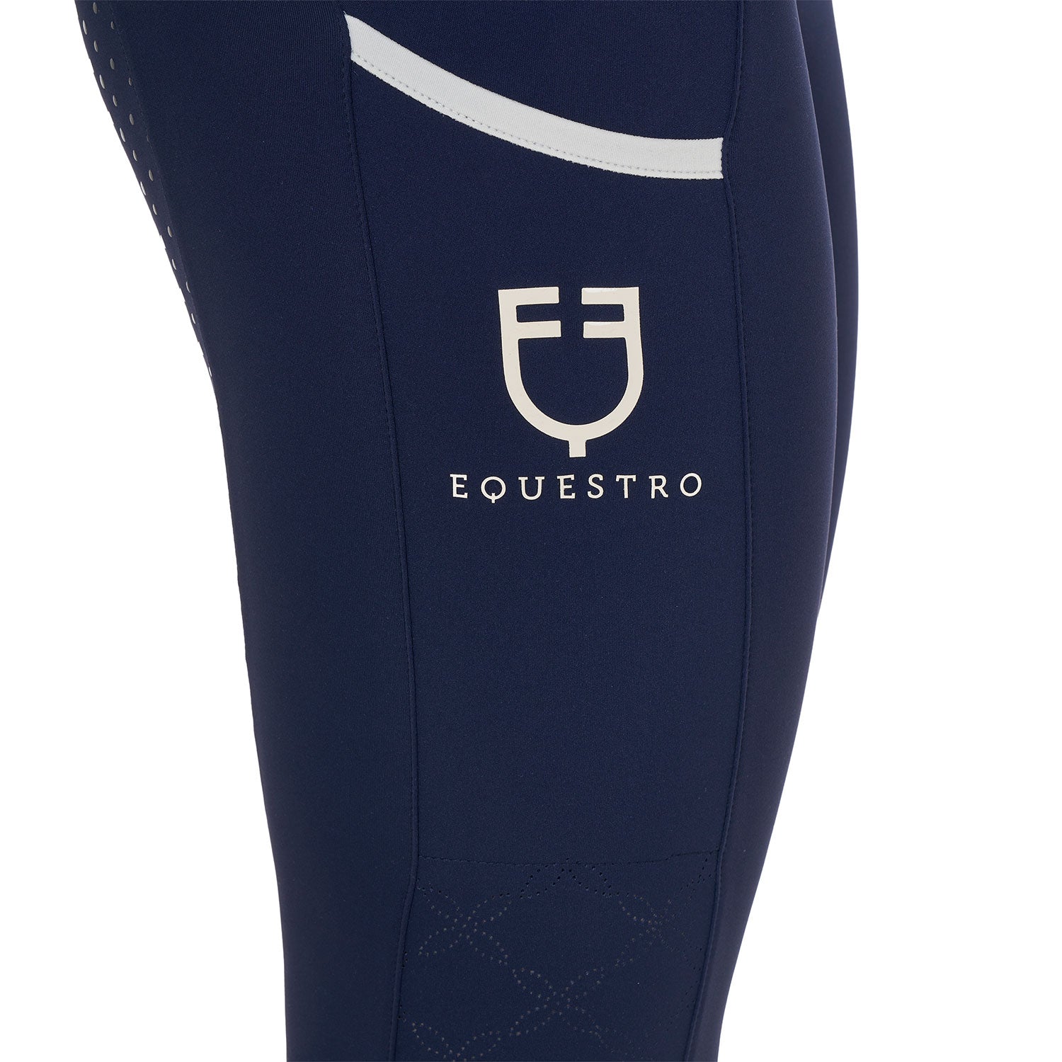 Equestro women's perforated hybrid training leggings - Colore NAVY BLAZER (19-3923)