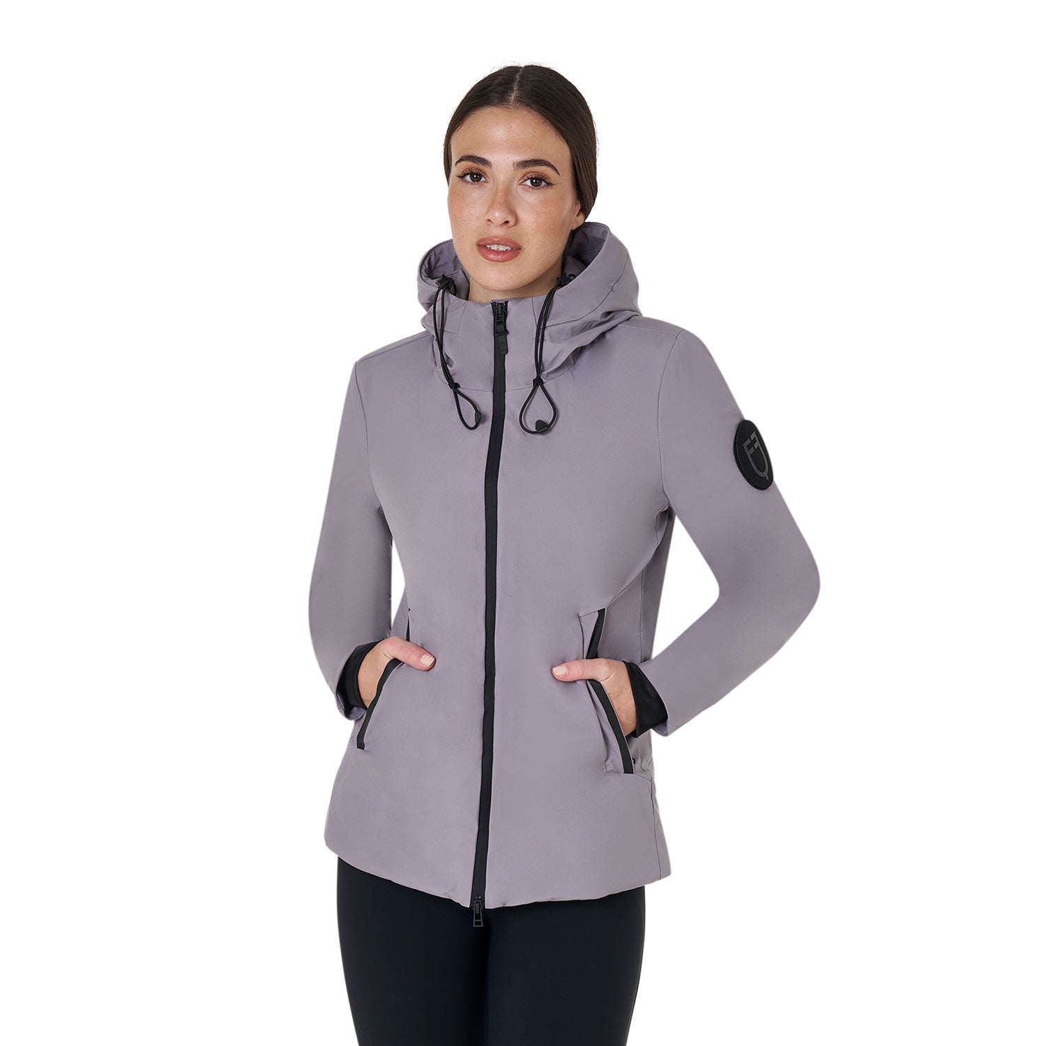 Equestro women's basic puffer jacket - Colore FROST GREY (17-0000)