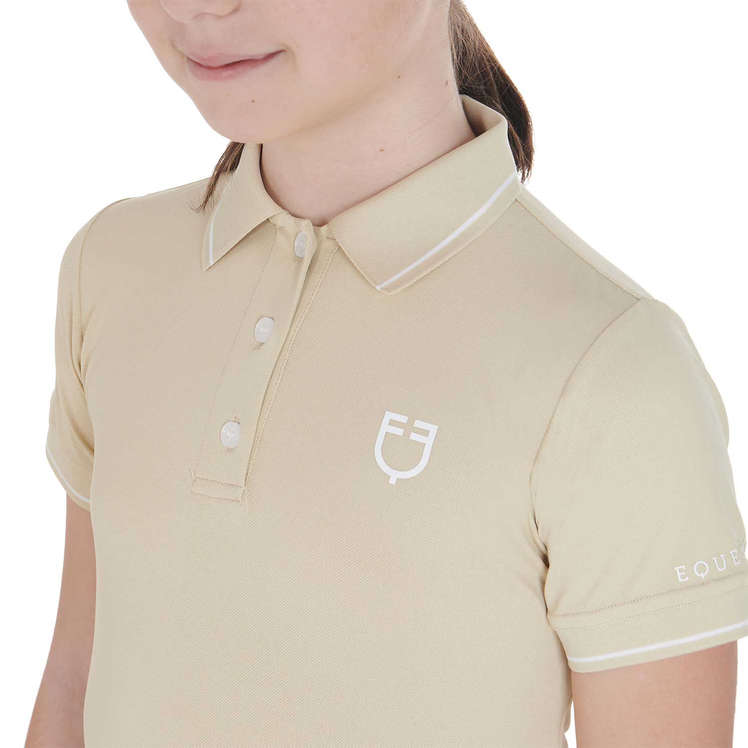 Equestro technical junior training polo - Colore BEIGE