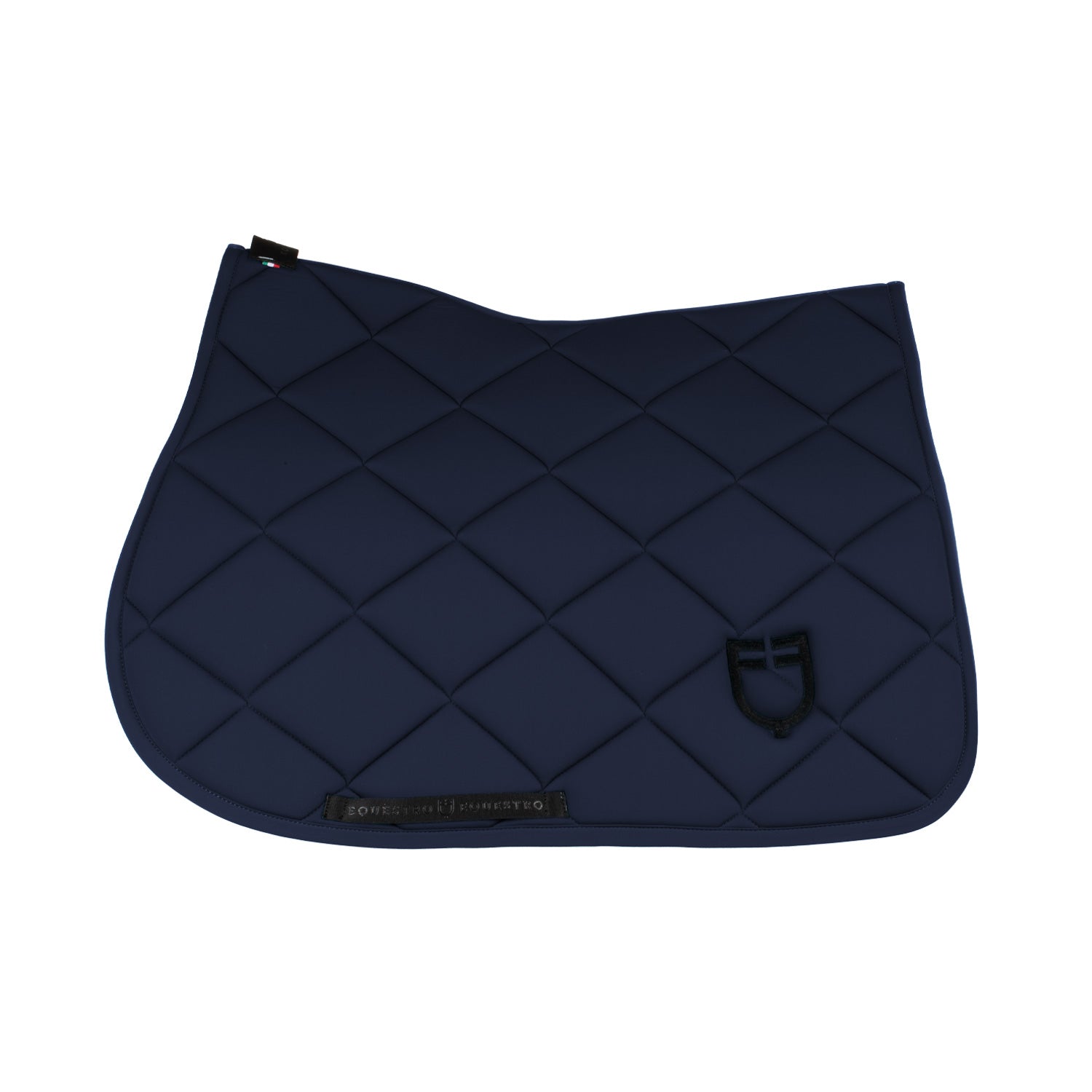 Equestro solid jumping saddle pad - Colore NAVY/BLACK
