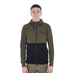 Equestro men's cotton fleece hoodie zip - Colore IVY GREEN (19-0512)