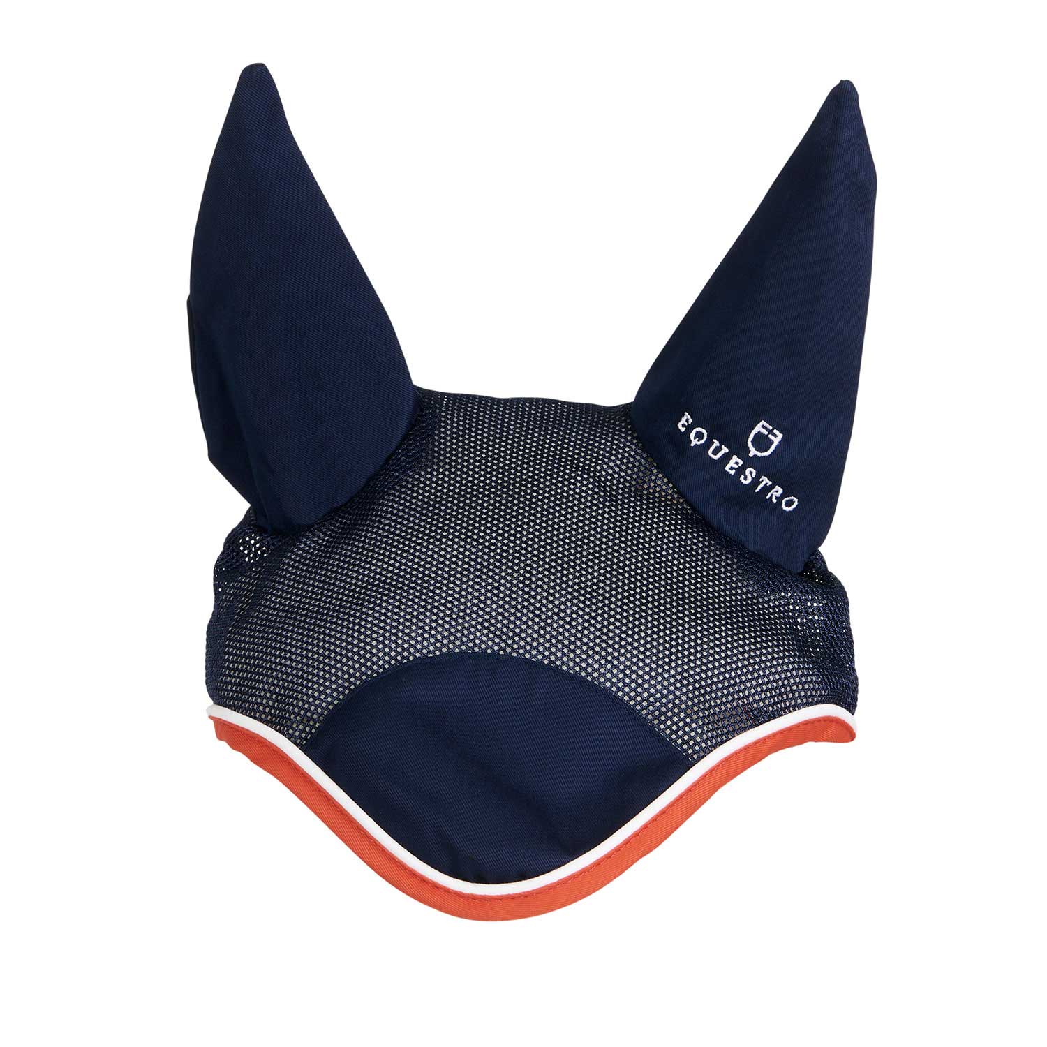 Equestro cuffietta white trim - Colore NAVY/RED