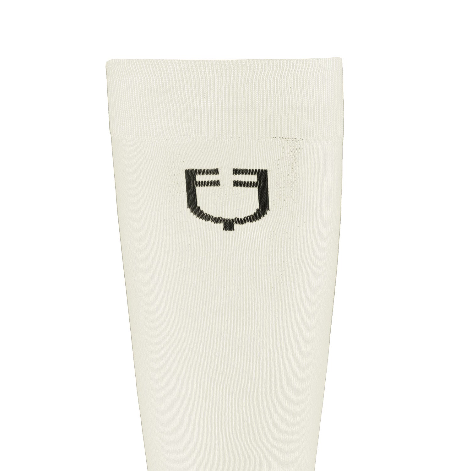 Equestro unisex light basic sock - Colore ANTIQUE WHITE (11-0105)/BLACK