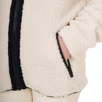 Equestro junior teddy full zip jacket with hood - Colore ANTIQUE WHITE (11-0105)