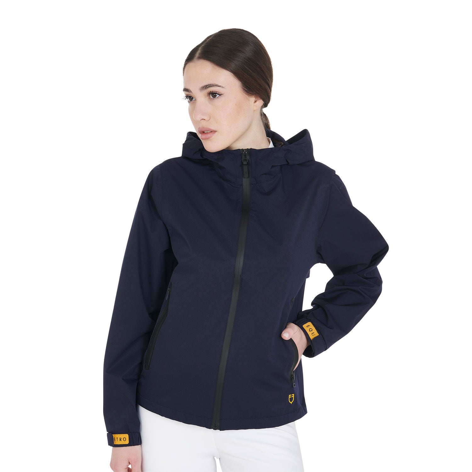 Equestro technical woman raincoat - neutra