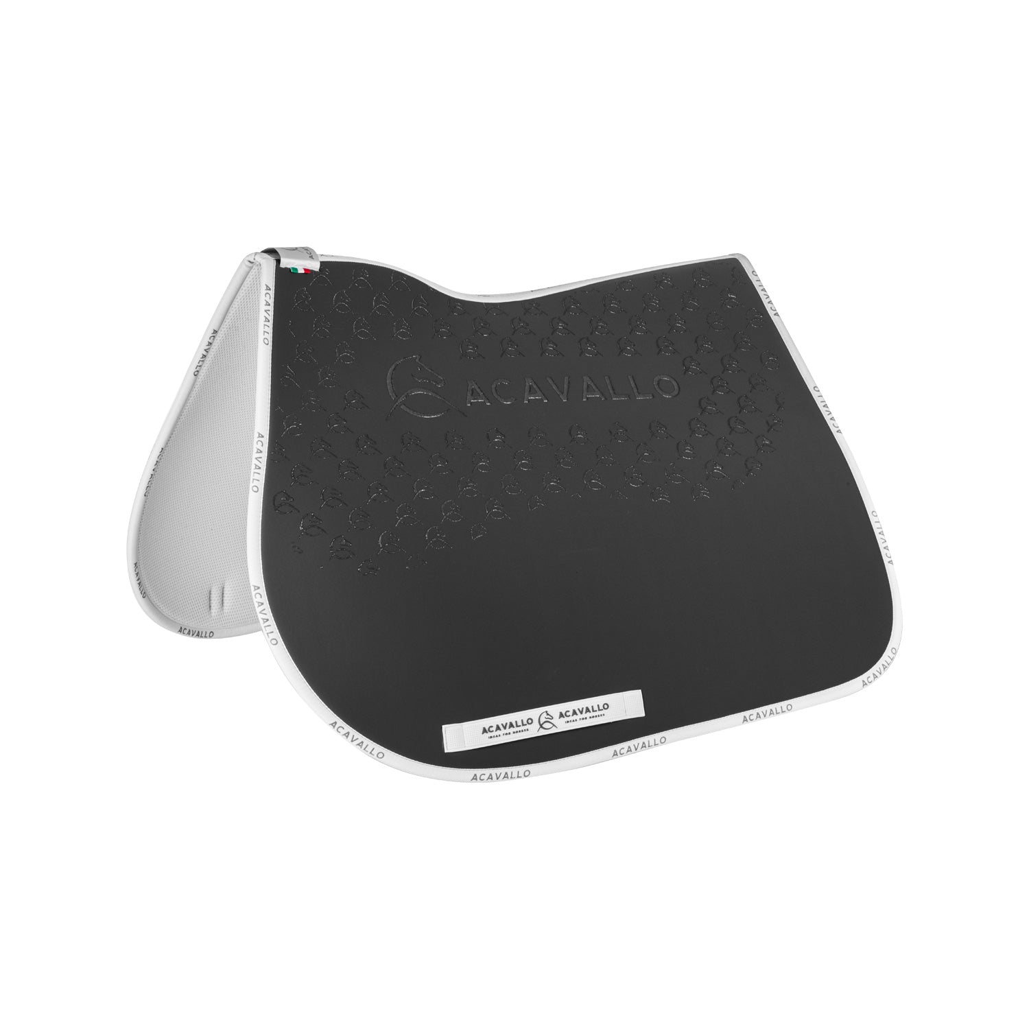 Acavallo jumping pad w/gel grip & bamboo fiber underside - Colore SMOKE DORE/WHITE