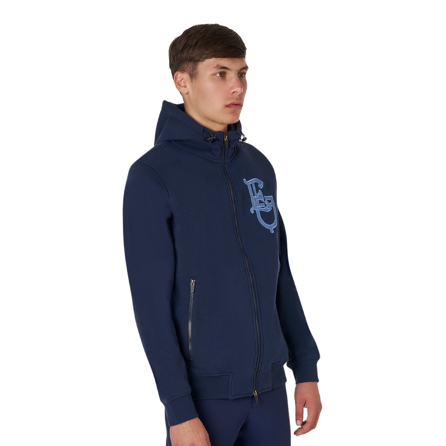 Equestro men's winter eq full zip hoodie - Colore NAVY BLAZER (19-3923)