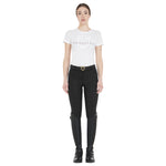 Equestro women's breeches high waist full grip with fleece lining - Colore BLACK