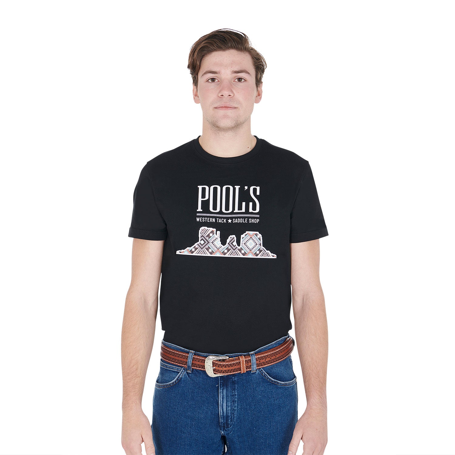 Pool's monument valley man cotton t-shirt - neutra