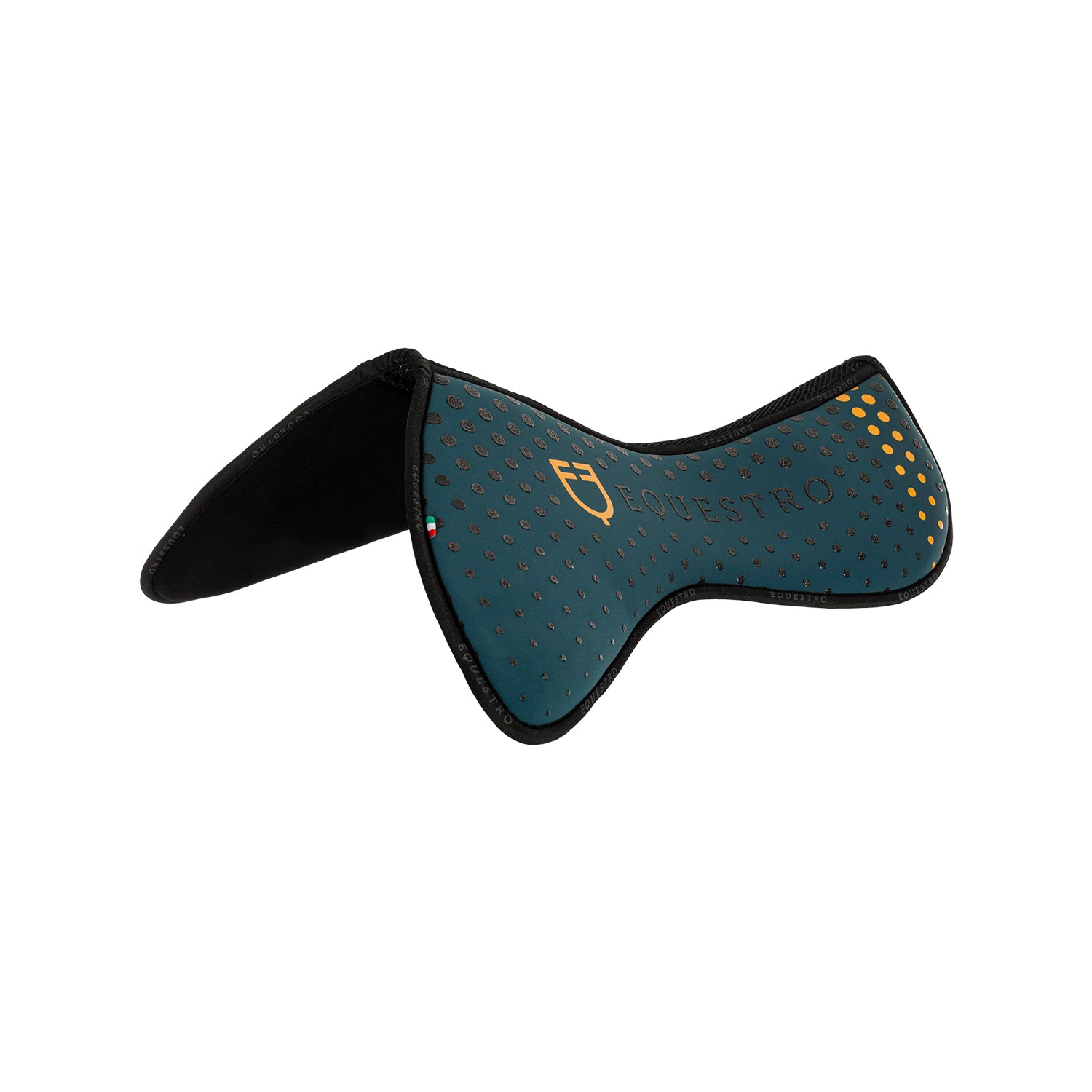Equestro compensa. eq. in m.foam con grip, tessuto traforato sul gar. logo giallo - Colore PETROL