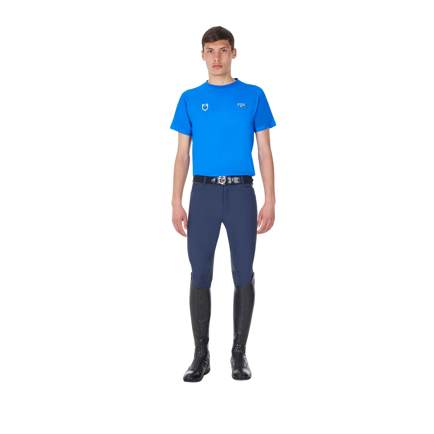 Equestro men's cotton t-shirt equestroxfise - Colore AZZURRO SAVOIA (19-4150)