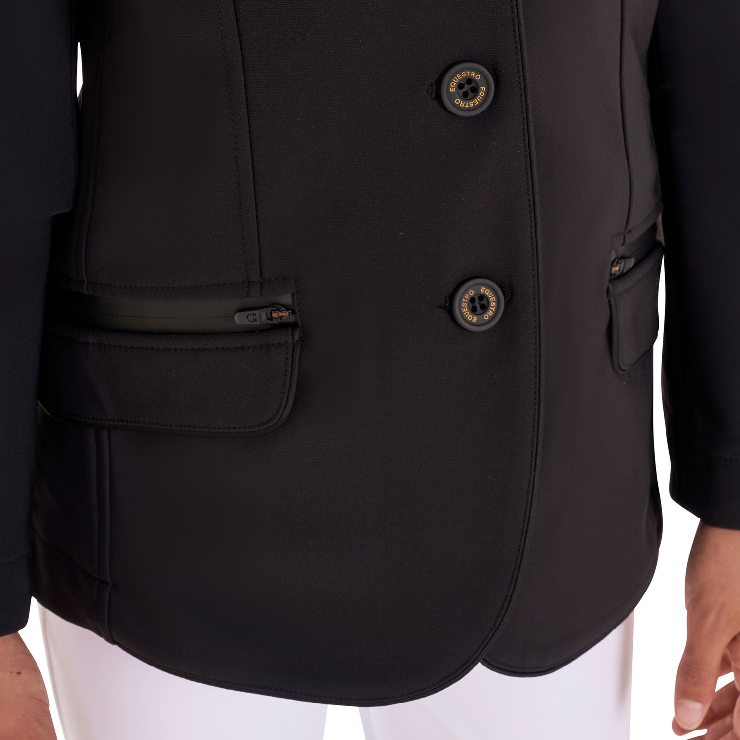 Equestro girl's technical competition riding jacket tecno stretch - Colore BLACK