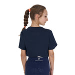 Equestro girl's wild life cotton t-shirt - Colore NAVY